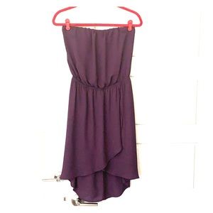 High Low Purple Dress